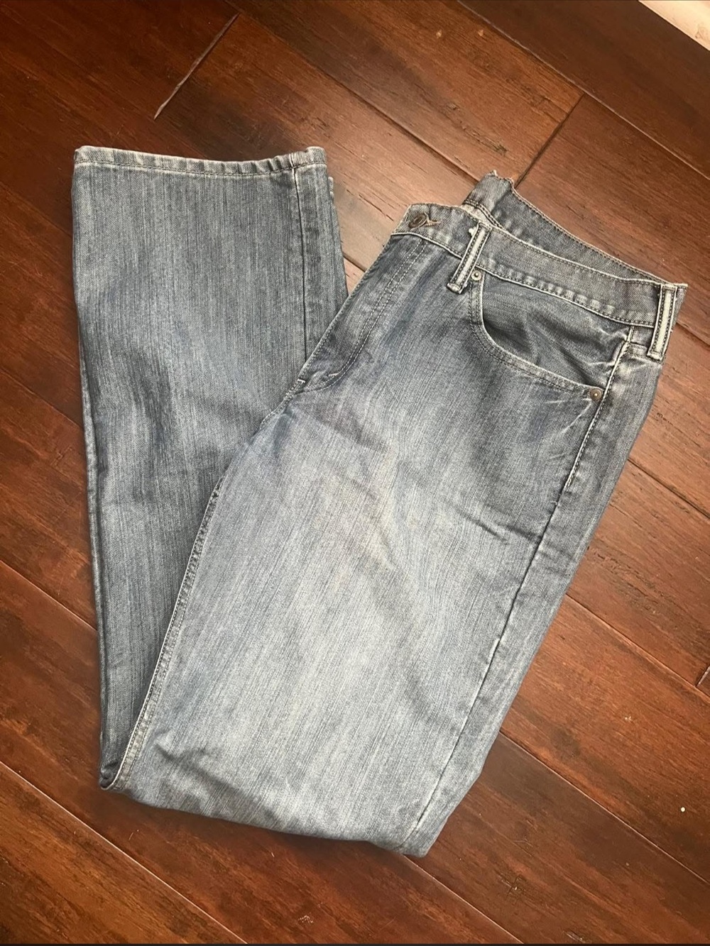 Men Levi's 514 Light Blue Straight Leg Jeans (36X34)